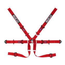 FIA 6 pontos sport biztonsági öv SPARCO FORMULA H-7 2" (50mm), piros