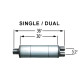 1x bemenet / 2x kimenet MAGNAFLOW acél kipufogódob 13762 | race-shop.hu