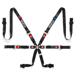 FIA 6 pontos sport biztonsági öv SPARCO PRO H-9 2" (50mm), fekete