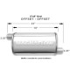 1x bemenet / 1x kimenet MAGNAFLOW acél kipufogódob 14262 | race-shop.hu