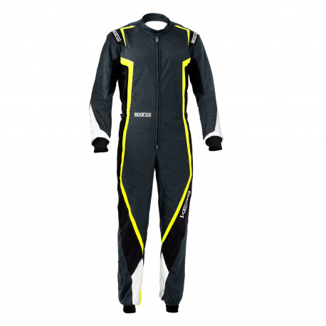 Overálok CIK-FIA gokart overál SPARCO Kerb K44, szürke/fekete/fehér/sárga | race-shop.hu
