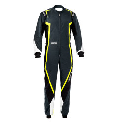 CIK-FIA gyerek gokart overál SPARCO Kerb K44, szürke/fekete/fehér/sárga