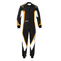 CIK-FIA gyerek gokart overál SPARCO Kerb K44, fekete/fehér/narancssárga