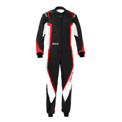 CIK-FIA gokart overál SPARCO Kerb K44, fekete/fehér/piros