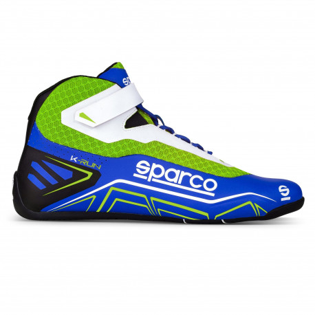 Cipők Gokart cipő Sparco K-RUN, cián/fluo zöld | race-shop.hu