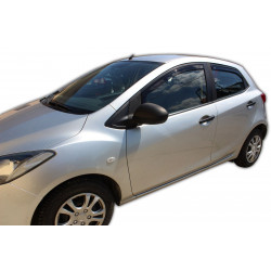 Ablak légterelők MAZDA 2 III 5D 2009-2014 (+OT) 4db (első+hátsó)