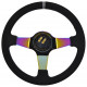 Kormányok 3 küllős sportkormány RACES Drift Neo, 350mm, velúr, 90mm mélység, fekete/neon/szürke | race-shop.hu