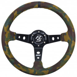 3 küllős sportkormány RACES Corsa Camo, 350mm, velúr, 90mm mélység, camo/fekete