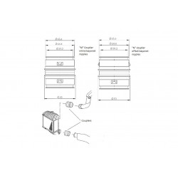 Csere ötvözetből készült intercooler csatlakozók 1.9 Diesel 130hp-hez