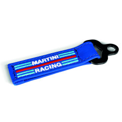 MARTINI RACING logó bőr kulcstartó - kék