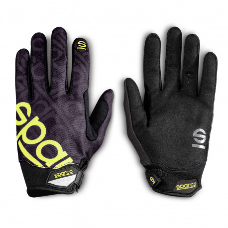 Kesztyűk Szerelőkesztyű Sparco MECA-3, fekete/sárga | race-shop.hu