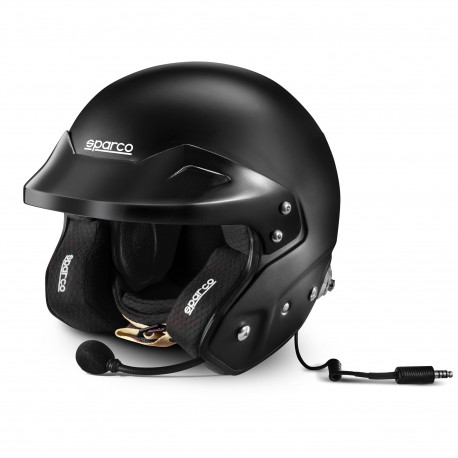 Nyitott sisakok FIA nyitott versenysisak Sparco RJ-i (HANS + intercom), fekete | race-shop.hu