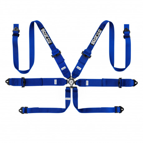 Biztonsági övek FIA 6 pontos sport biztonsági öv SPARCO COMPETITION H-3+2 3" (76mm), kék | race-shop.hu