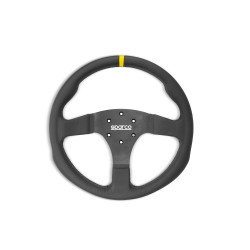 3 küllős sportkormány Sparco R350, 350mm, bőr, mélység nélkül, fekete/sárga