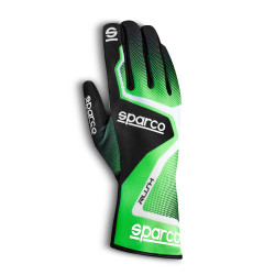 Gokart kesztyű Sparco RUSH (belső varrás), fekete/zöld