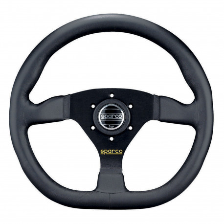 Kormányok 3 küllős sportkormány Sparco L360, 330mm, bőr, mélység nélkül, fekete | race-shop.hu