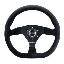 3 küllős sportkormány Sparco L360, 330mm, velúr, mélység nélkül, fekete