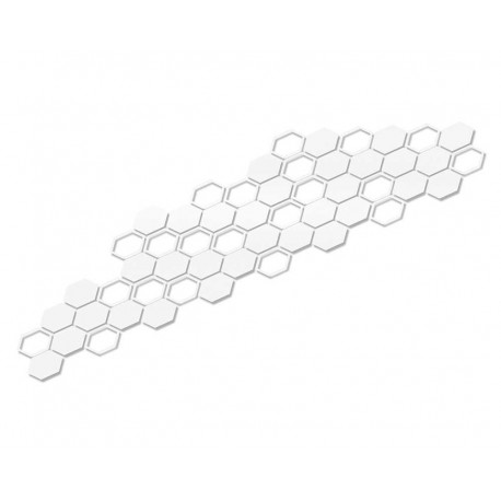 Spreje a fólie Cardesign matrica HEXAGON, 130x32cm, fehér | race-shop.hu