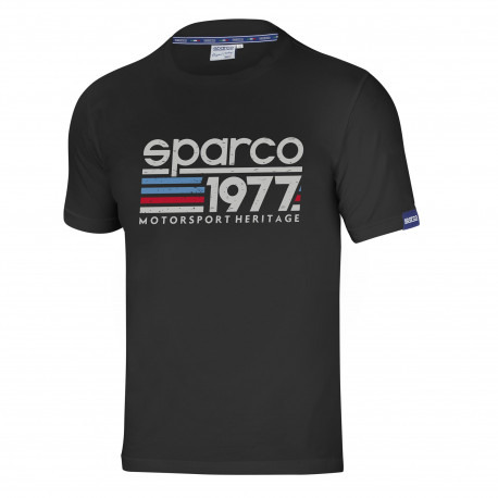Pólók Sparco rövid ujjú 1977 black | race-shop.hu