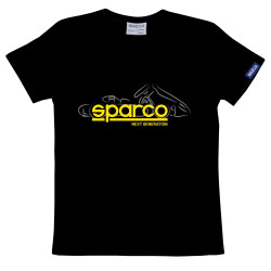 Gyerek póló SPARCO Next Generation 2022, fekete