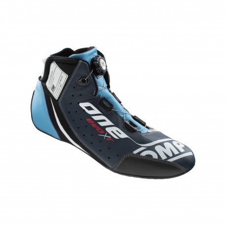 Cipők FIA versenycipő OMP ONE EVO X R, sötétkék/ezüst/cián | race-shop.hu