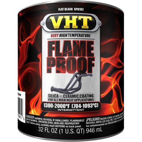 Motorfestékek VHT FLAMEPROOF COATING Tin (Nem aeroszol) - Fekete | race-shop.hu