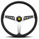 Kormányok 3 küllős sportkormány MOMO CALIFORNIA, 360mm, bőr, 34mm mélység, fekete/ezüst | race-shop.hu