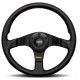 Kormányok 3 küllős sportkormány MOMO TUNER, 320mm, bőr, 37mm mélység, fekete | race-shop.hu
