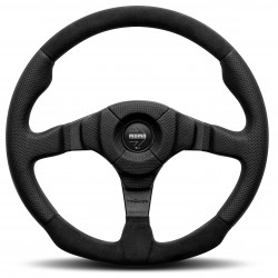 3 küllős sportkormány MOMO DARK FIGHTER, 350mm, alcantara, 36mm mélység, fekete