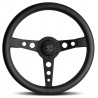 3 spoke steering wheel MOMO PROTOTIPO BLACK EDITION 350mm, leather