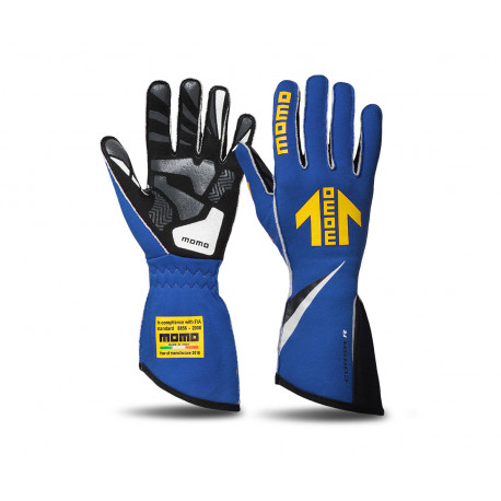 Kesztyűk FIA versenykesztyű MOMO CORSA R (külső varrás), kék | race-shop.hu