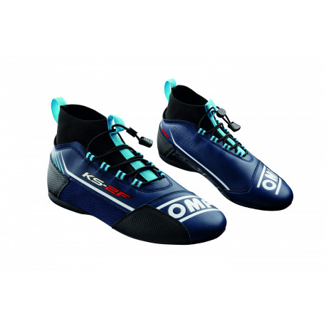 Cipők Gokart cipő OMP KS-2F, sötétkék/cián | race-shop.hu