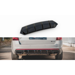 MAXTON DESIGN hátsó diffúzor Skoda Octavia RS Mk3 / Mk3 FL Hatchback / Estate-hez, strukturált, V1