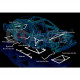 Toronymerevítők VW Touareg 5.0 V10 02+ UltraRacing 4-pontos Központi merevítő alsó ( Mid H-Brace ) | race-shop.hu