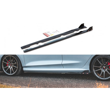 Body kitek és vizuális kiegészítők MAXTON DESIGN küszöb toldatok + flapsok Ford Fiesta ST / ST-Line-hoz, V2 | race-shop.hu
