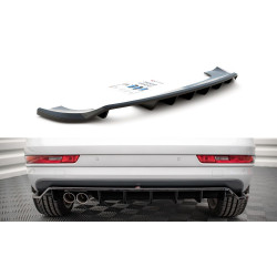 MAXTON design Központi hátsó splitter (függőleges sávokkal) Audi Q3 8U Facelift-hez