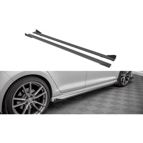 Body kitek és vizuális kiegészítők MAXTON DESIGN Street Pro küszöb toldatok + flapsok Volkswagen Golf R Mk7-hez | race-shop.hu