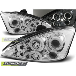 Fényszóró FORD FOCUS 10.98-10.01 ANGEL EYES króm
