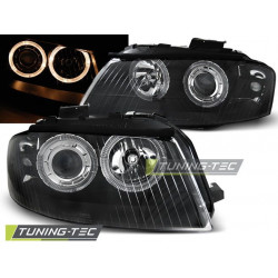 Fényszóró ANGEL EYES fekete AUDI A3 8P 05.03-03.08