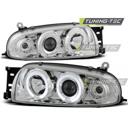 Fényszóró FORD FIESTA MK4 10.95-08.99 ANGEL EYES króm