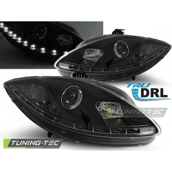Fényszóró TRUE DRL fekete SEAT LEON ALTEA 09-12