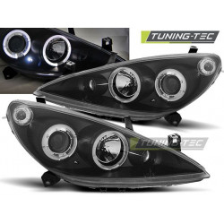 Fényszóró PEUGEOT 307 04.01-06.05 ANGEL EYES fekete