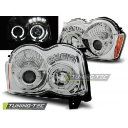 Fényszóró CHRYSLER JEEP GRAND CHEROKEE 08-10 ANGEL EYES króm
