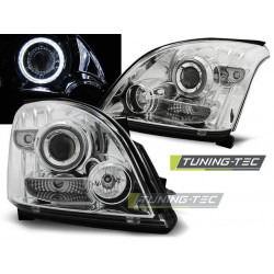 Fényszóró TOYOTA LAND CRUISER 120 03-09 ANGEL EYES króm CCFL