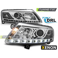 XENON Fényszóró TRUE DRL króm AUDI A6 C6 04.04-08