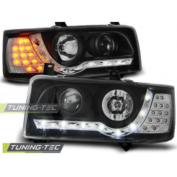 Fényszóró Nappali menetfény fekete VW T4 90-03.03 TRANSPORTER