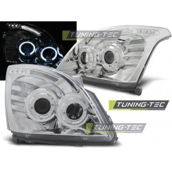 Fényszóró TOYOTA LAND CRUISER 120 03-09 ANGEL EYES króm
