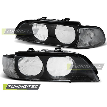 Világítás TUNING-TEC első lámpák BMW E39 95-00-hoz (H7), fekete-fehér | race-shop.hu