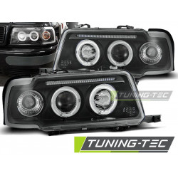Fényszóró ANGEL EYES fekete AUDI 80 B4 09.91-04.96