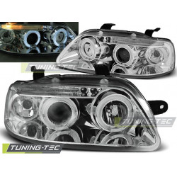 Fényszóró CHEVROLET AVEO 03-06 ANGEL EYES króm
